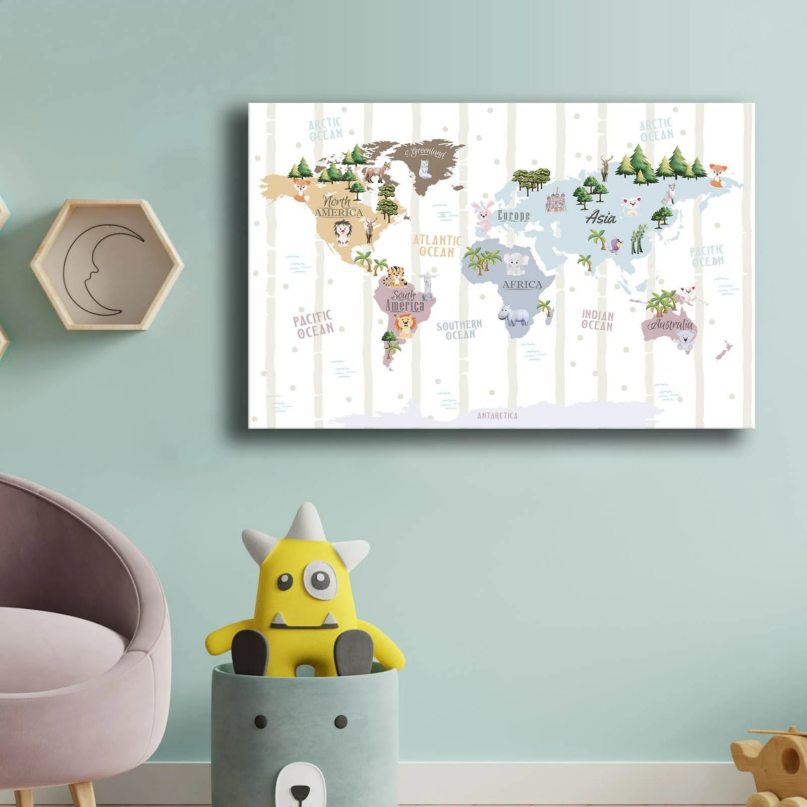 Pikturë dekorative në kanavacë, shumëngjyrëshe, Wallity, 45x70cm