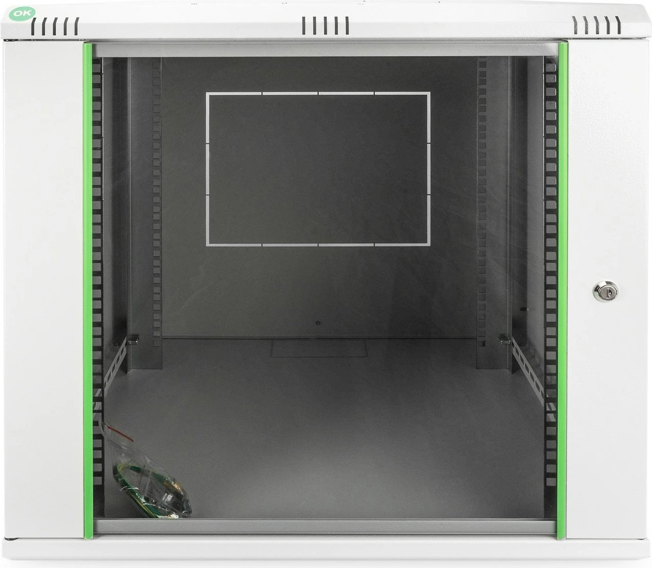 Kasë rrjeti Digitus Dynamic Basic 12U, 600x600mm, xham, gri