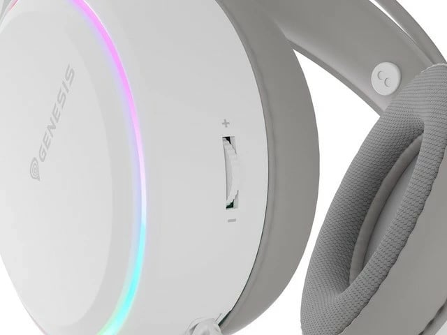 Kufje gaming Genesis Neon 613 G2 RGB, me mikrofon, të bardha