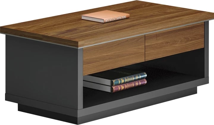 Tavolinë profesionale për zyre Oscar, ngjyrë arrë-antracit, 120x60x42cm