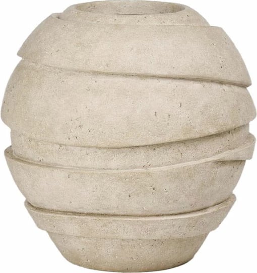 Vazo GLOBO, rrëshirë, bezhë, 31.4x31.4x31.7cm