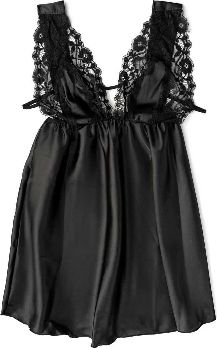 Babydoll i zi Jumeon, 2 copë, 001-018986, XL/XXL