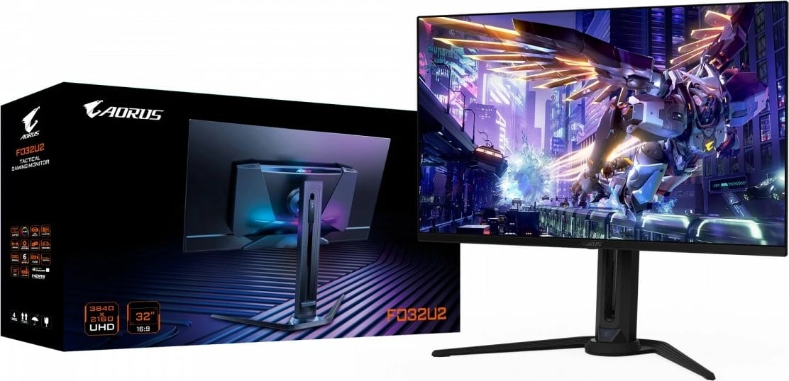 Monitor Gigabyte AORUS FO32U2, 31.5 inç, OLED, UHD, 240Hz, Zi