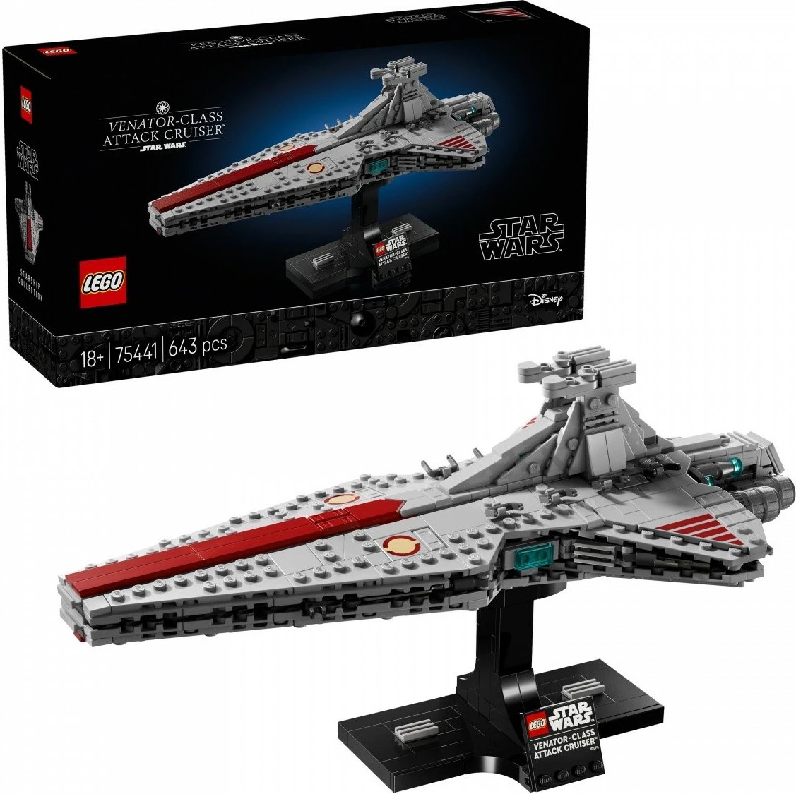 Set ndërtimi LEGO Star Wars 75441 Venator-class Star Destroyer 643 pjesë 18+