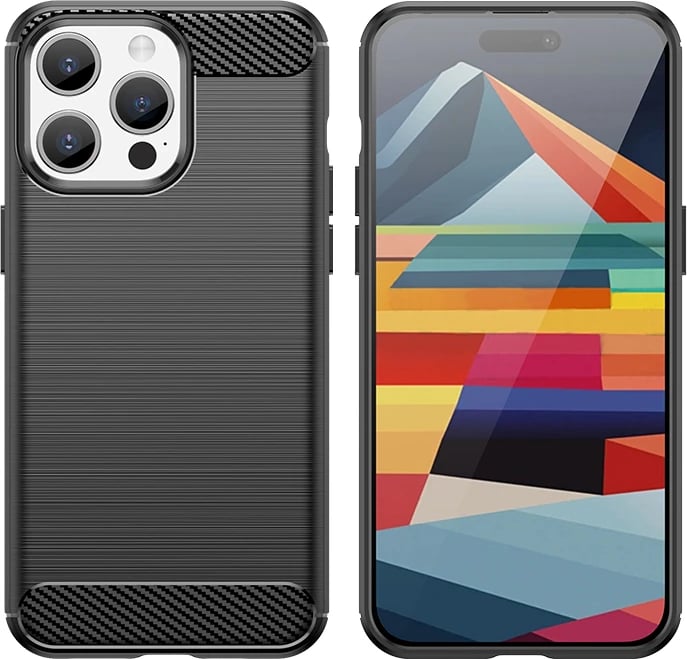 Mbështjellës për celular Hurtel Carbon Case për iPhone 15 Pro, TPU, kaltër