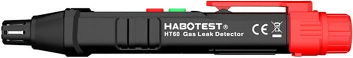Detektor gazi Habotest HT60, portativ, matës për gazra të djegshëm, i zi me të kuqe