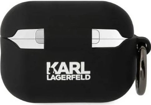 Mbështjellës Karl Lagerfeld Silicone NFT Karl Head 3D për AirPods Pro 2, i zi