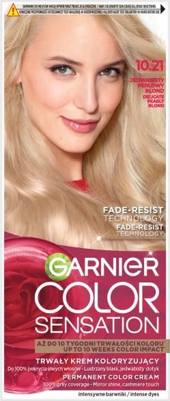 Krem për ngjyrosje flokësh për femra Garnier Color Sensation 10.21 Silky Pearl Blonde