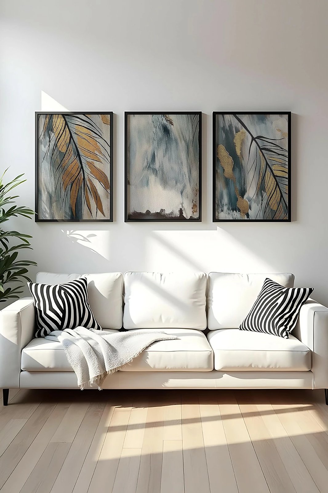 Pikturë dekorative me kornizë MDF (3 copë), Wallity, Huhu477S, 20x30cm