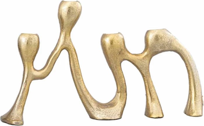 Mbajtës qirinjsh LUMINOSO, alumin i artë, 33x5.5x19.5cm