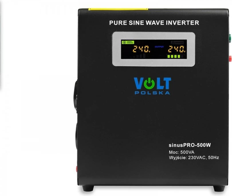 UPS SINUS PRO 500W, 12/230V, valë e pastër sinusoidale, i zi