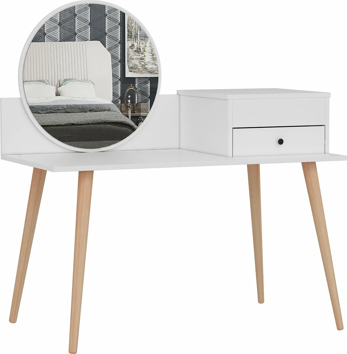 Tavolinë grimimi Hanah Home, Angel, e bardhë