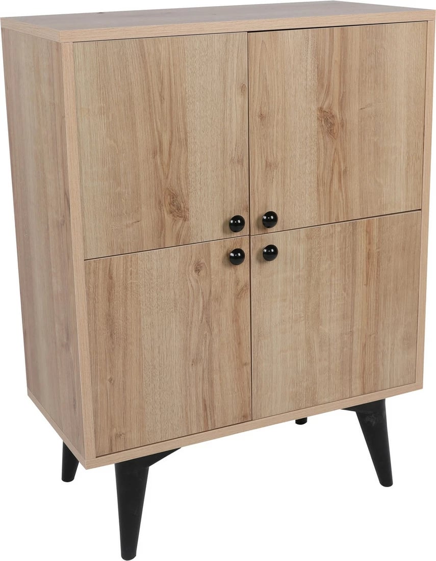 Dollap multifunksional Skye Decor, Senegal, ngjyrë lisi dhe e zezë