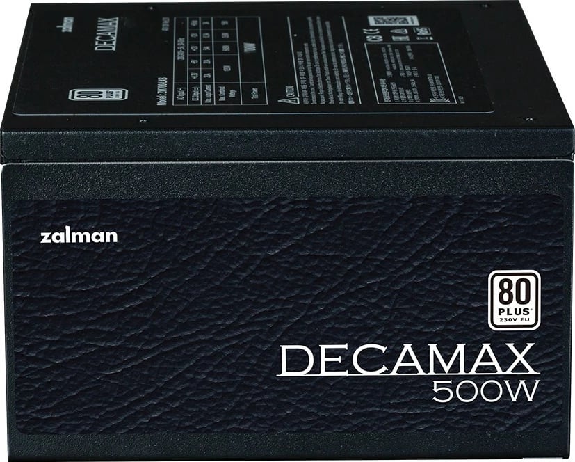 Kasë energjie Zalman ZM500-LX3 Decamax, 500W, 80 PLUS, e zezë