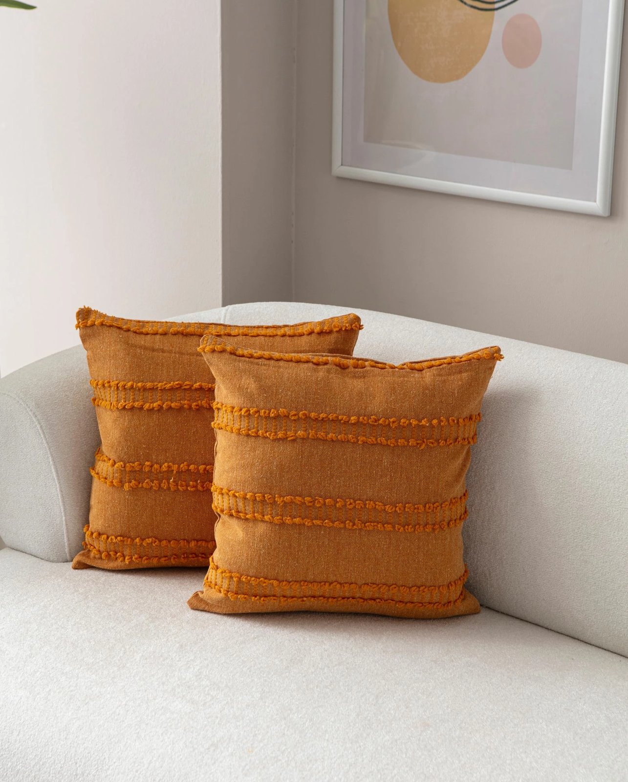 Set mbulesash jastëku (2 copë), portokalli, Evila Originals, Tuffet v2