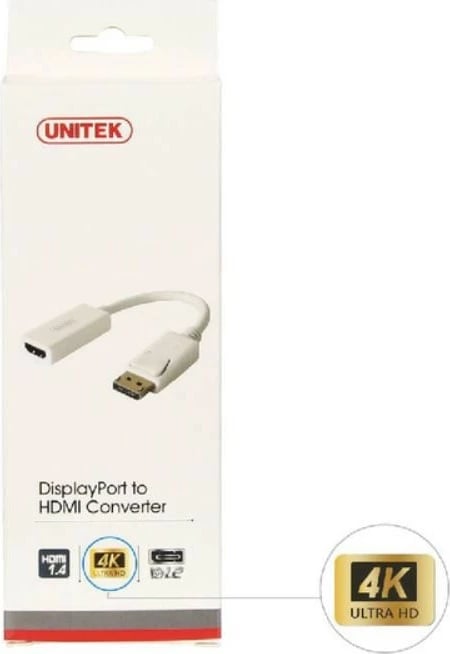 Adapter DisplayPort në HDMI Unitek Y-6332, 4K, i bardhë