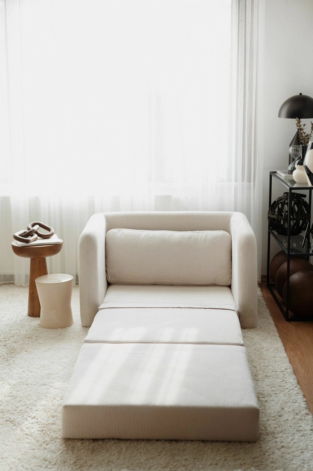 Krevat-karrige një vendës, Atelier del Sofa, Nest, e bardhë