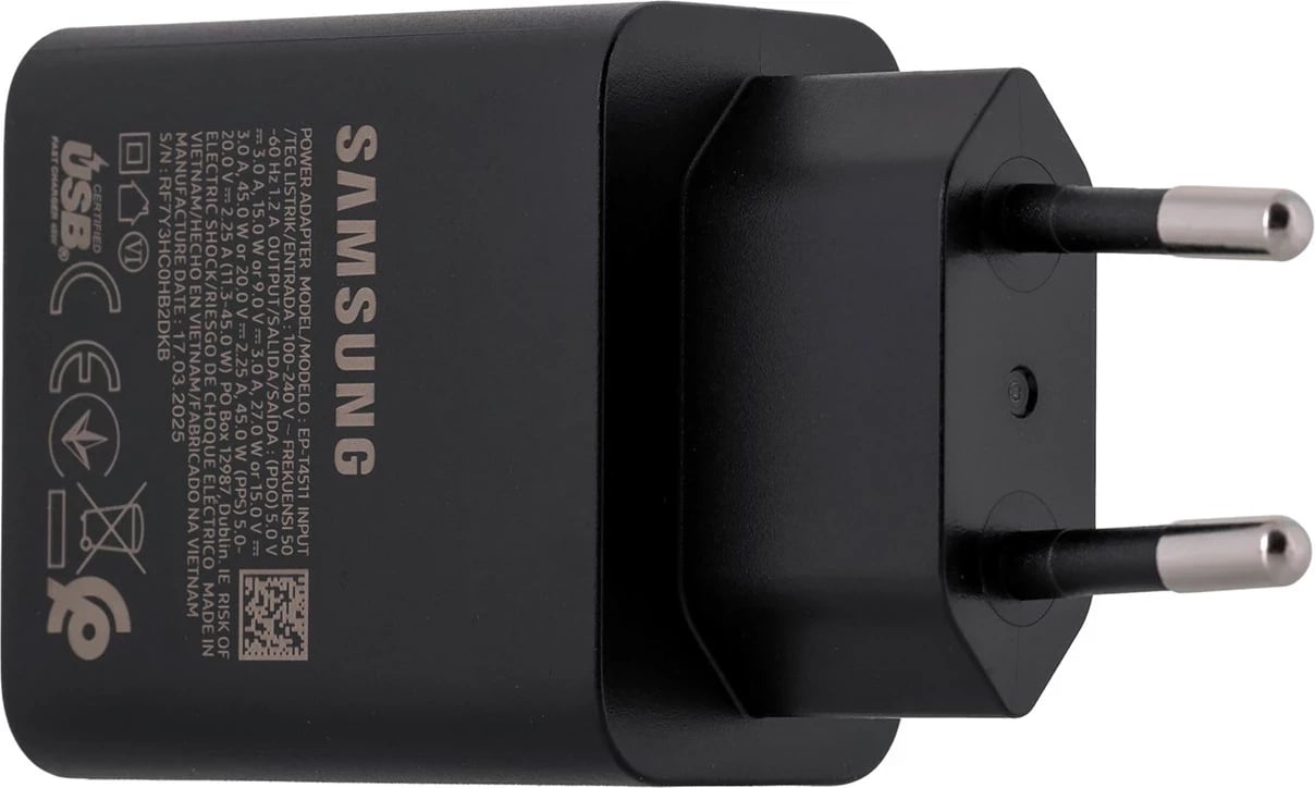 Karikues Samsung EP-T4511 për celular e tablet, 45W, USB Type-C, i zi