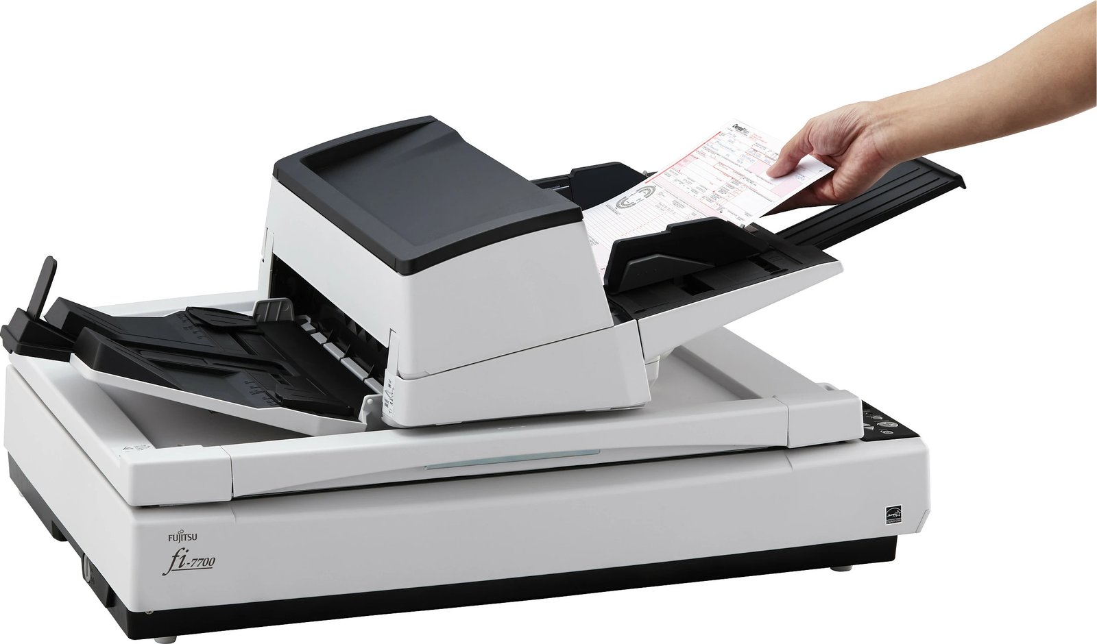 Skaner dokumentesh Ricoh fi-7700, ADF 300 fletë, LCD, 600x600 DPI, bardhë/zi