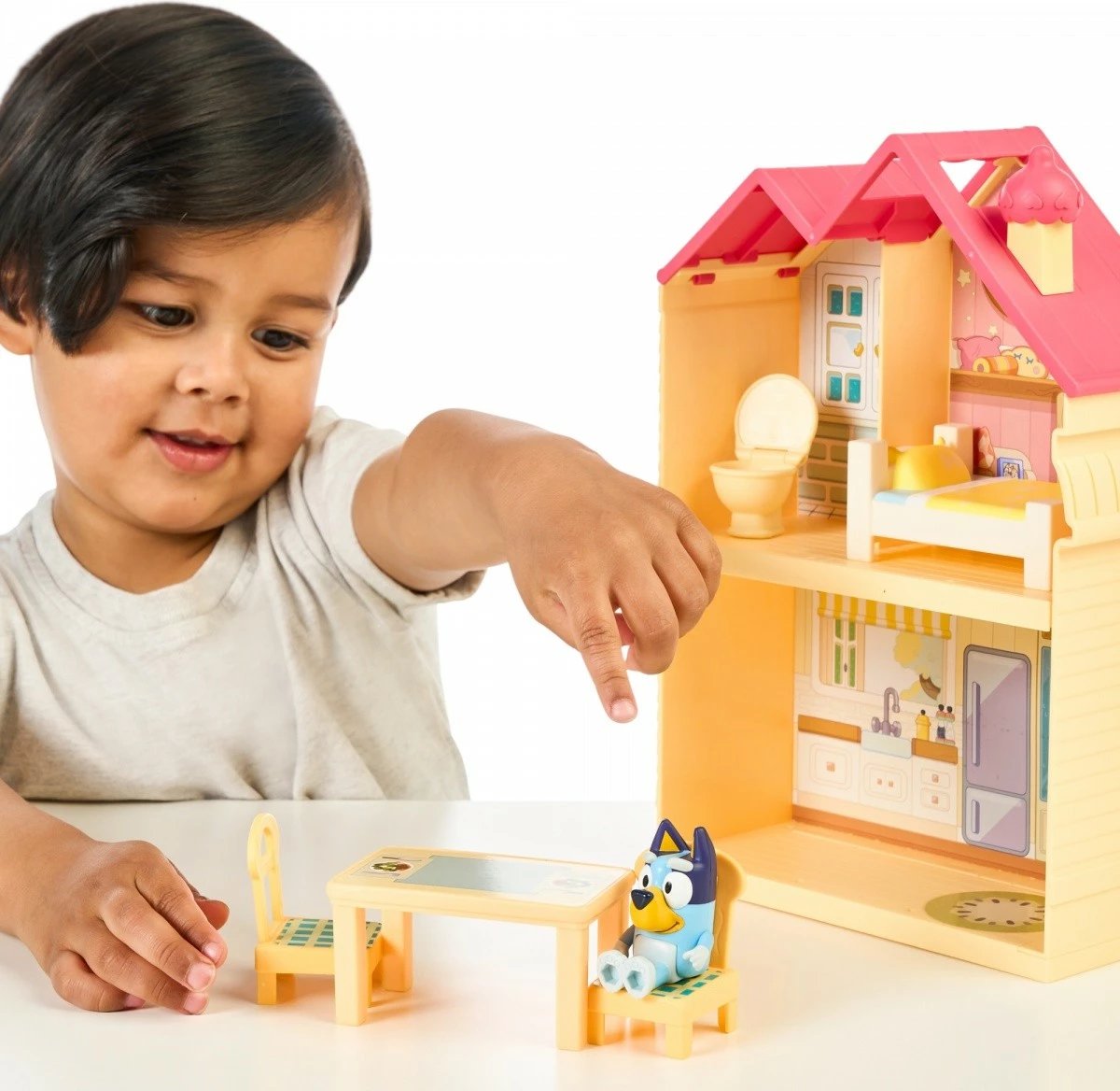 Set lodrash Bluey Mini Family House me figurë dhe aksesorë, Tm Toys