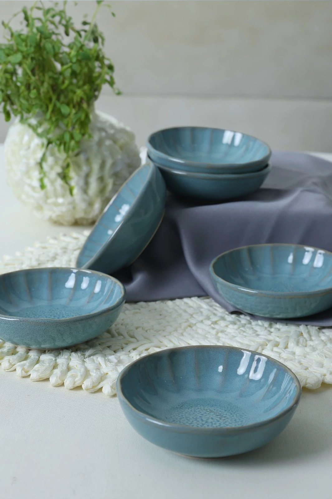 Set pjatash për meze (6 copë), Hermia Concept, ngjyrë turquoise, X00019038