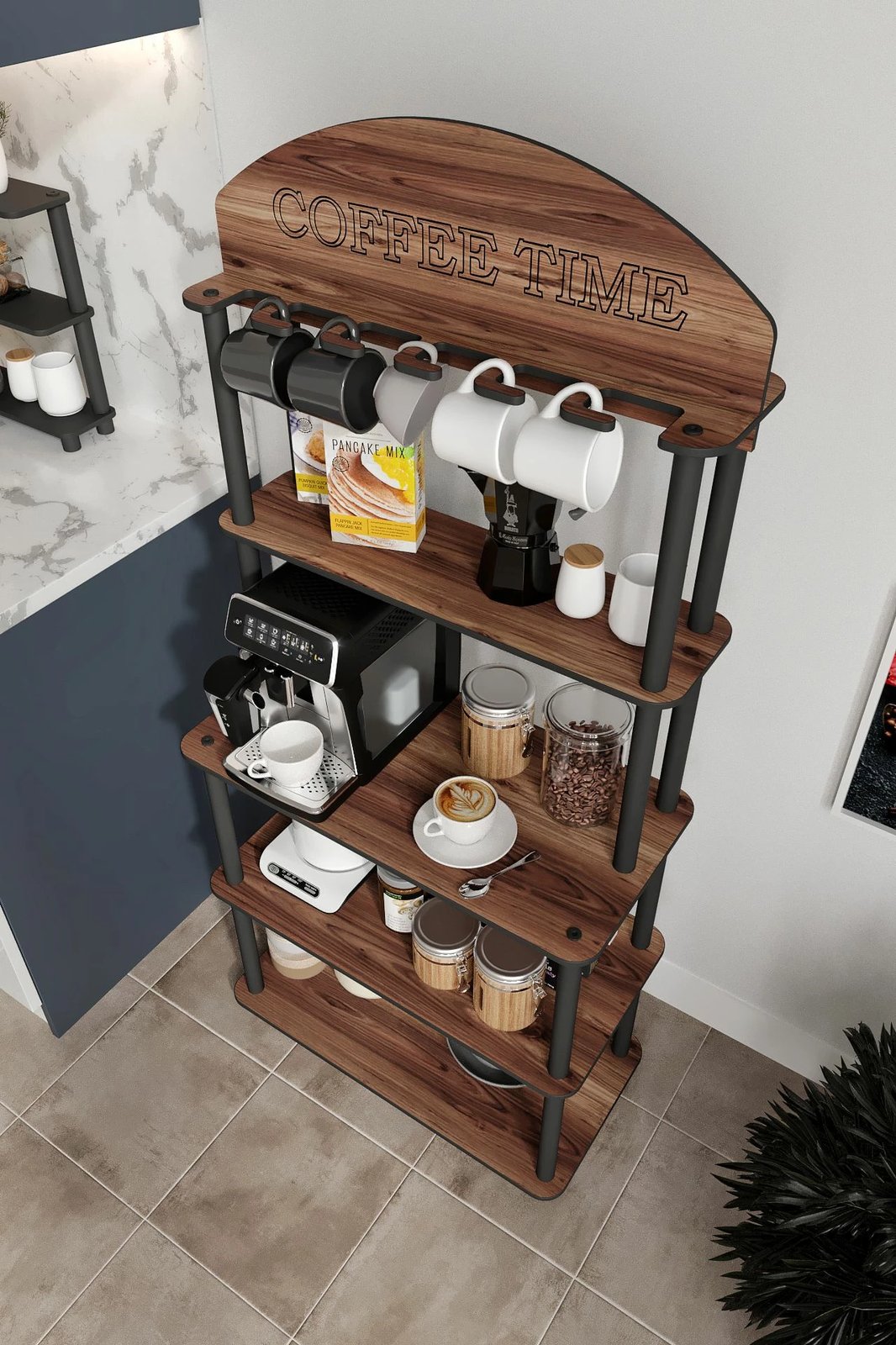 Stendë kafeje Skye Decor, ngjyrë arre, Time