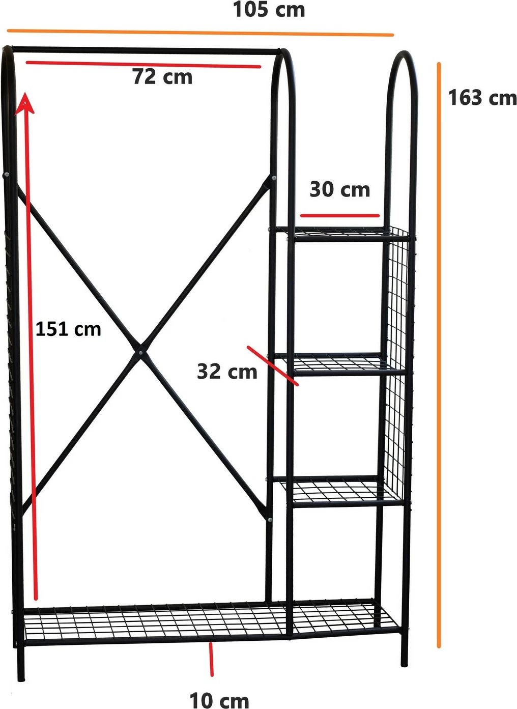 Stendë për korridor Hanah Home, Peter, ngjyrë e zezë