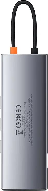 Kasë Baseus Metal Gleam Series CAHUB-CU0G 9-në-1, USB-C, HDMI, VGA, Ethernet, Gri