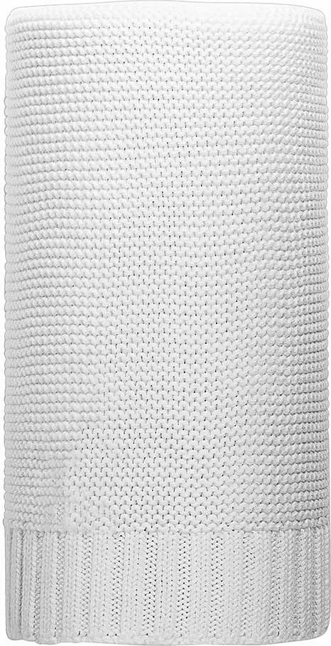 Batanije e thurur për bebe, NEW BABY, 100x80 cm, 50% viskozë bambuje / 50% pambuk, e bardhë