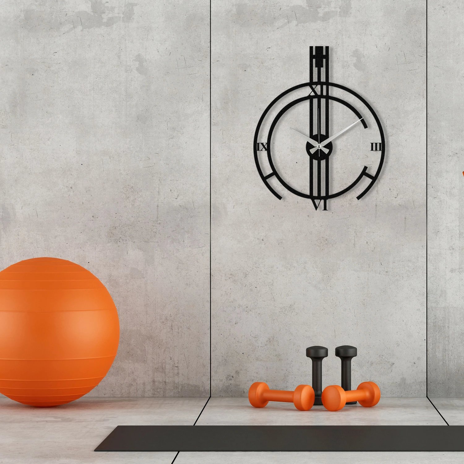 Aksesor dekorativ metalik për mur, Wallity Dalmacyali, ngjyrë e zezë, 53x66cm