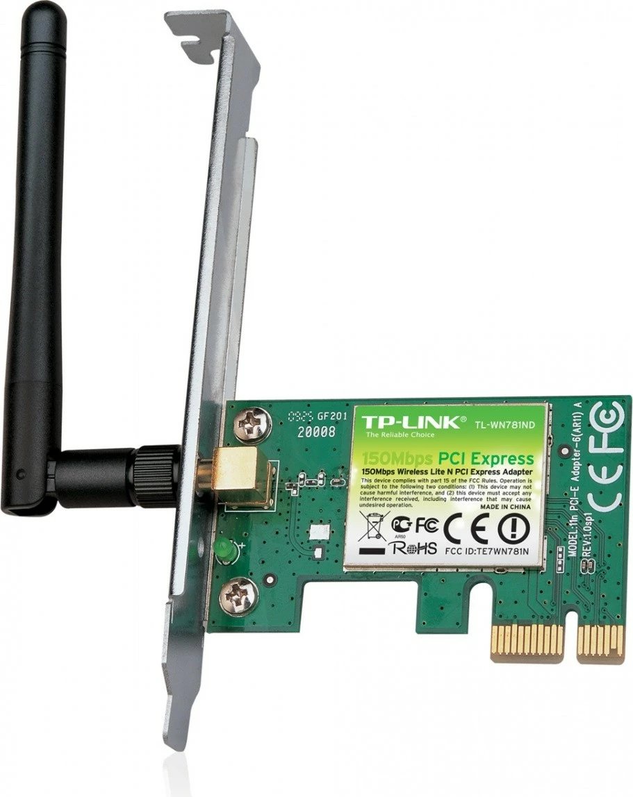 Kartë rrjeti WiFi TP-LINK TL-WN781ND, PCI Express, 150 Mbps, me antenë të jashtme
