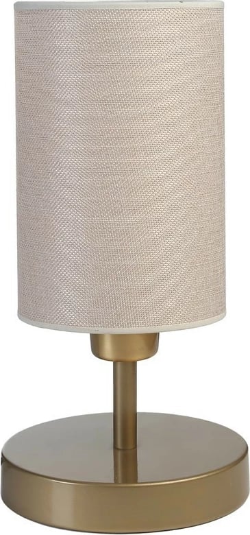 Llambë tavoline Opviq, Rumeli, trup metalik, abazhuri krem-ari, 34cm