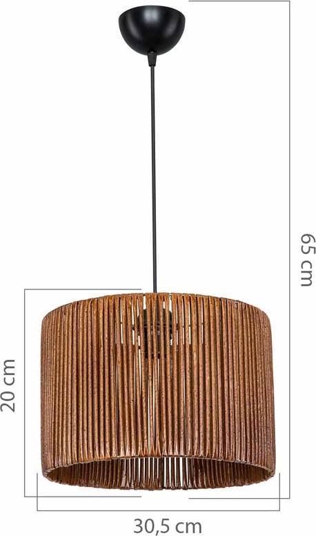 Dritë tavani PWL-1117 Ε27 ngjyrë kafe D30.5x65cm Dritë tavani PWL-1117 Ε27 ngjyrë kafe D30.5x65cm