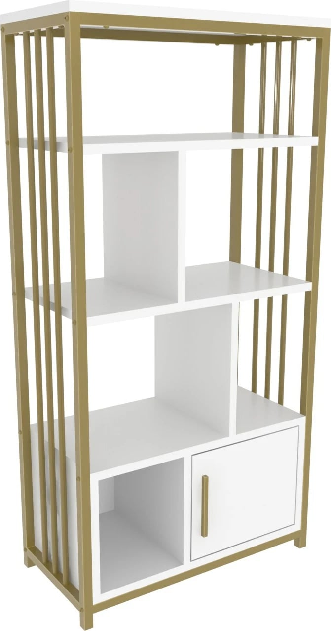 Raft librash Hanah Home, Valero, i bardhë dhe i artë