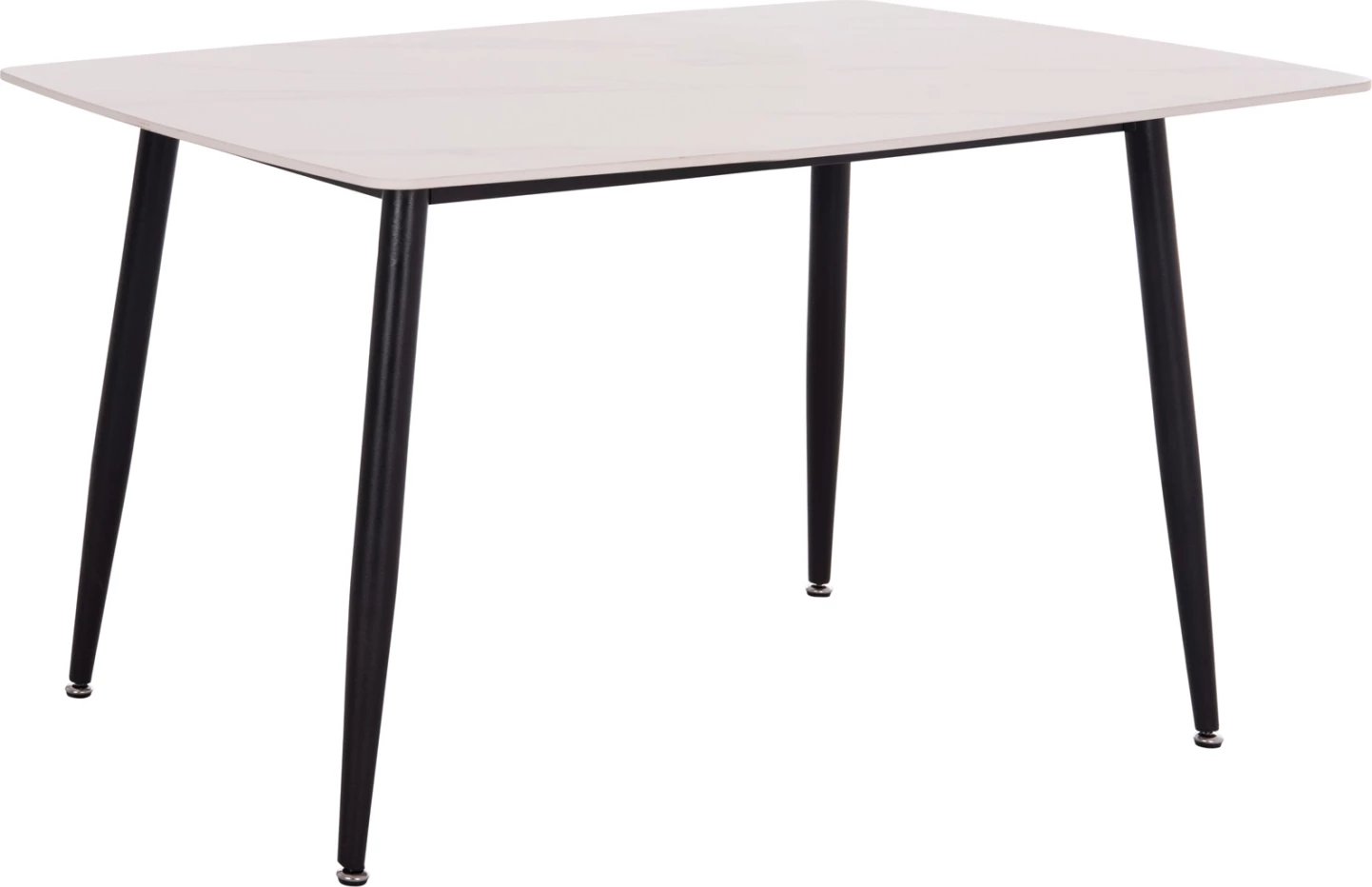 Tavolinë ngrënieje RAVEN, sipërfaqe qeramike, pamje mermeri të bardhë, FH18149.01, 140x80x74cm