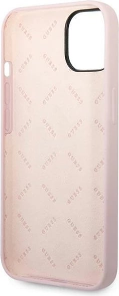 Mbështjellës Guess Silicone Triangle për iPhone 14 Plus 6.7", vjollcë