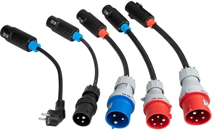 Karikues portativ për makina elektrike Besen PCD050, me adapterë të ndryshëm