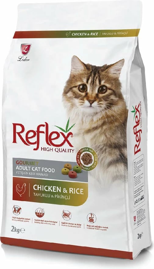 Ushqim për mace të rritura Reflex, me pulë & oriz, 2 kg
