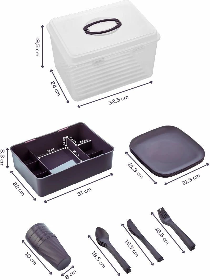 Set pikniku Hermia Concept, Dp-71, ngjyrë vjollcë