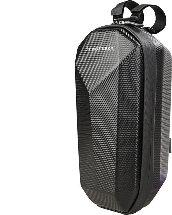 çantë timoni për skuter elektrik, Wozinsky, WSB2BK, 4L, EVA e fortë, zinxhir i papërshkueshëm nga uji, 30.5x16.5x14 cm, e zezë