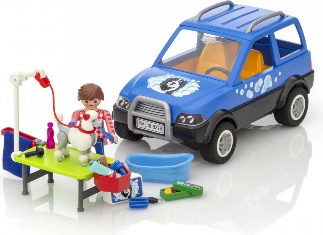 Set lodrash Playmobil City Life Mobile Dog Salon, 9278, për fëmijë