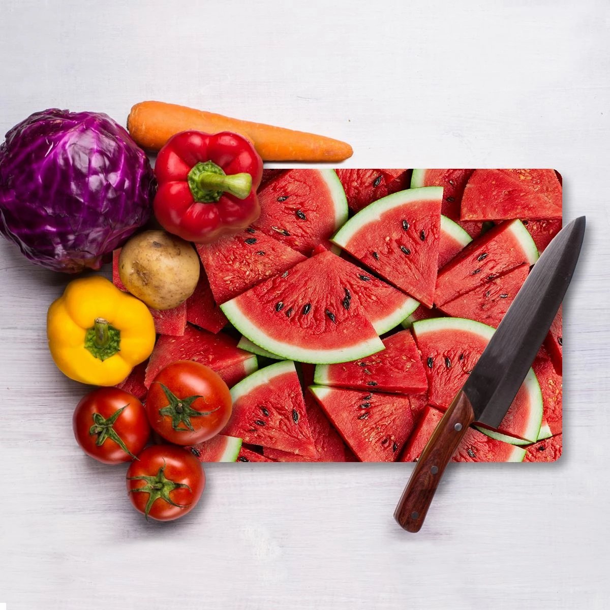 Dërrasë prerëse Hermia, qelq i temperuar, shumëngjyrëshe, Ckt99 - 3040 Dërrasë prerëse Hermia, qelq i temperuar, shumëngjyrëshe, Ckt99 - 3040