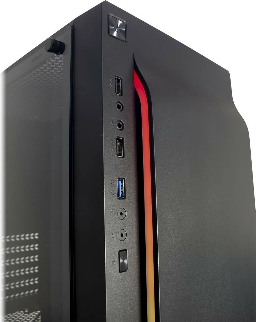 Kasë Inter-Tech A-3411 Creek, Tower, ATX/micro ATX/ITX, xham i temperuar, RGB, e zezë