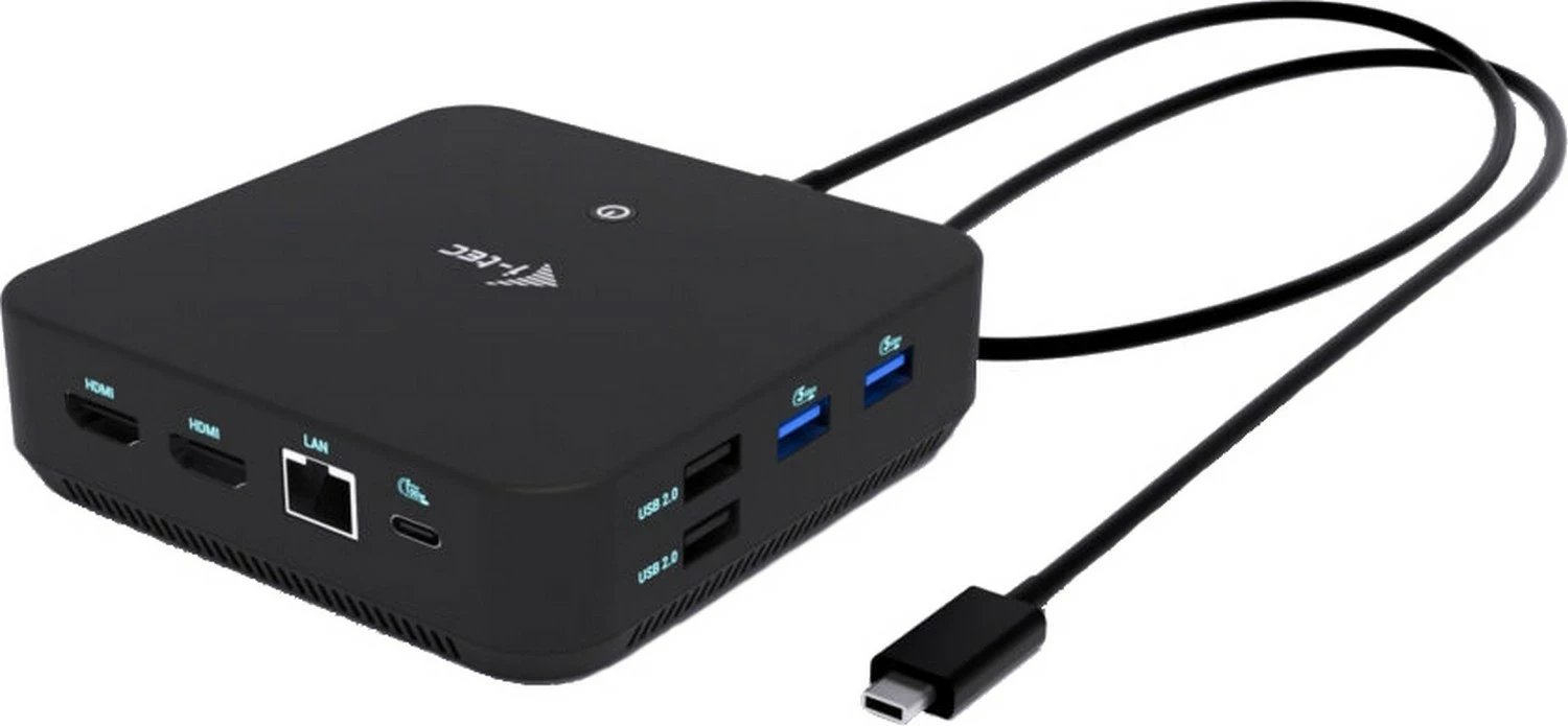 Doking stacion i-tec USB-C DP Dual HDMI, 2xHDMI 4K 60Hz, 1x USB-C (10Gbps), 5x USB-A (3x5Gbps), Power Delivery 100W, LAN, Audio