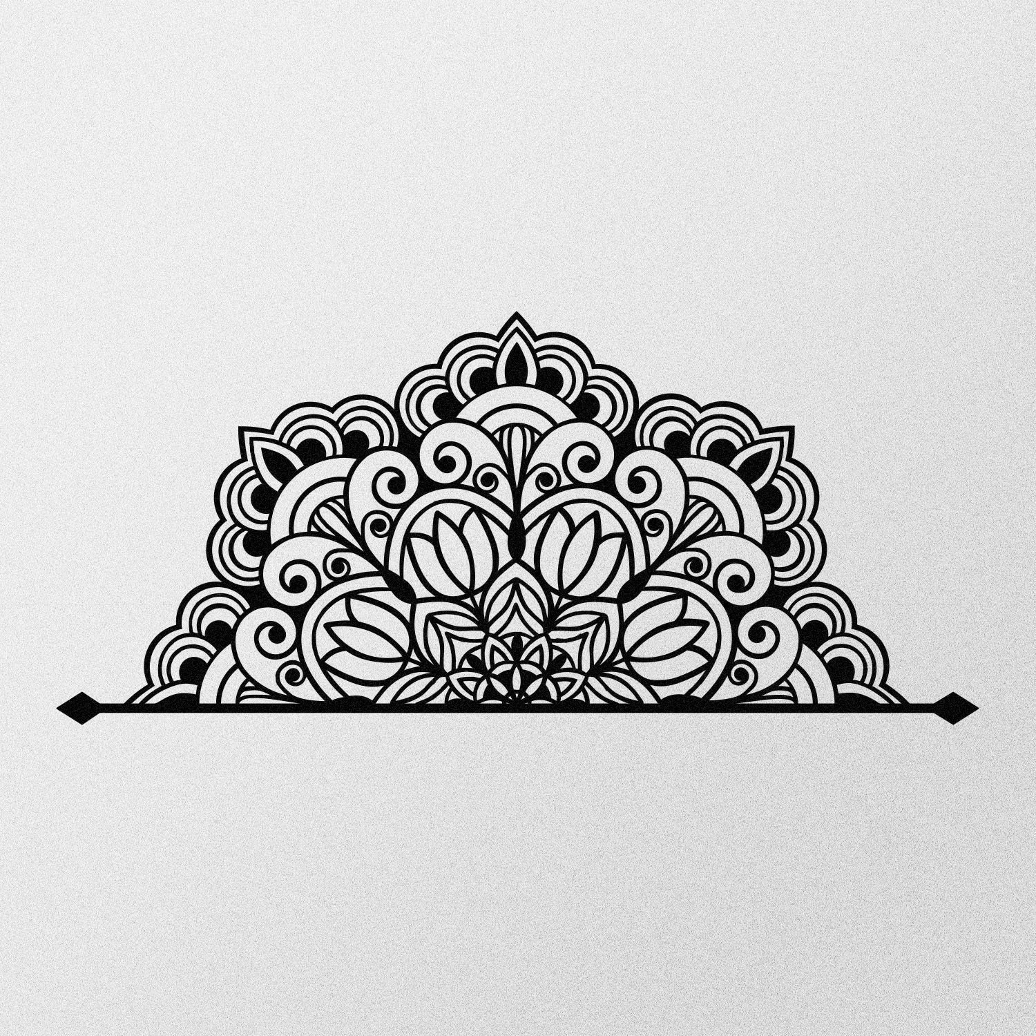 Aksesor dekorativ metalik për mur, Wallity Almero, ngjyrë e zezë, 160x70cm