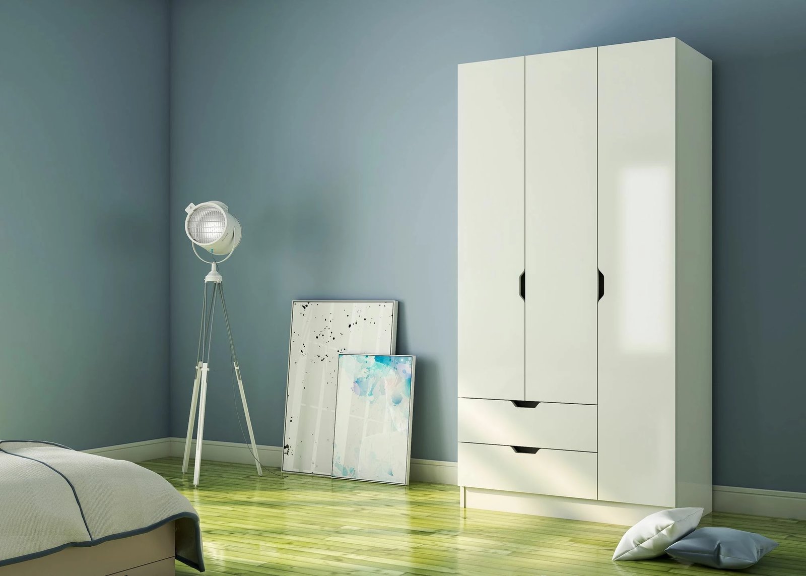 Dollap Skye Decor, ngjyrë e bardhë mat, Rb-155