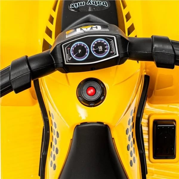 quad elektrik fëmijësh, Baby Mix CAT, 6V 4Ah 35W, drita LED, melodi, 1+ deri 25 kg, e verdhë