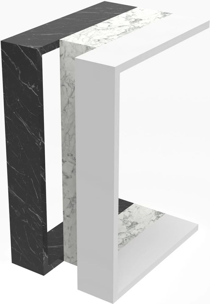 Tavolinë anësore Skye Decor, Muju, e bardhë