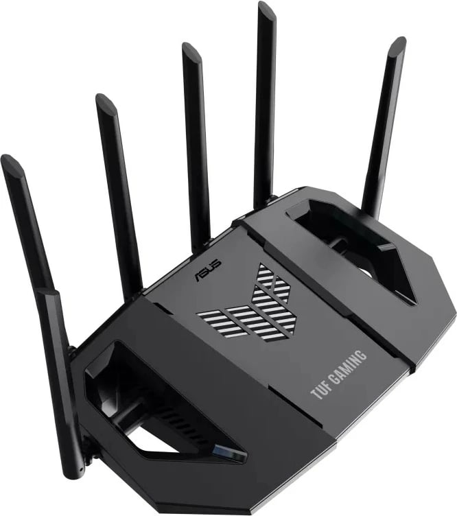 router gaming Asus TUF Gaming BE9400 tri-band WiFi 7 9400 Mbps 4x 2.5G porte USB 3.2 AiMesh 6 antena, e zezë