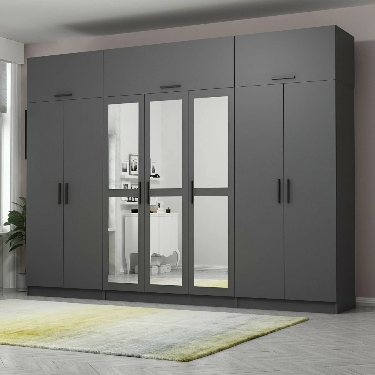 Dollap i madh, ngjyrë antracit, Skye Decor, 5281